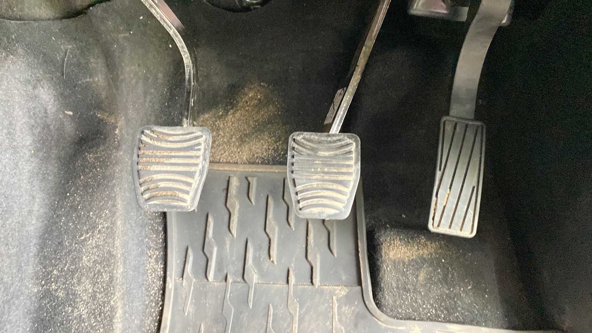 Foot pedals of a Mahindra Scorpio-N