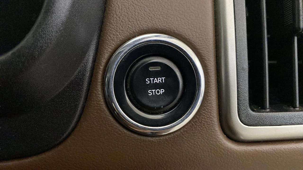 Engine start stop button of a Mahindra Scorpio-N