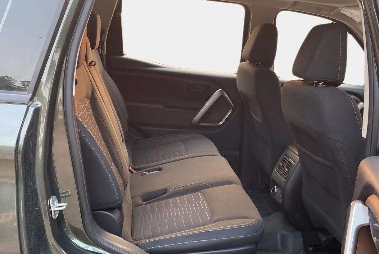 Rear seat area of a Mahindra Scorpio-N