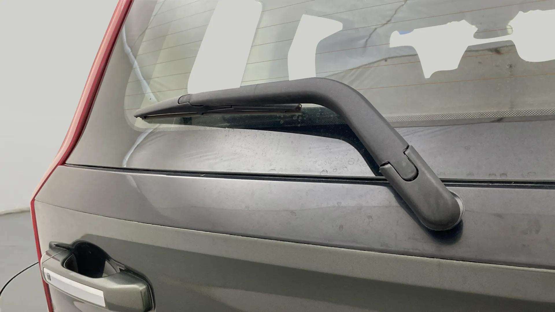Rear windshield and wiper view of a Mahindra Scorpio-N