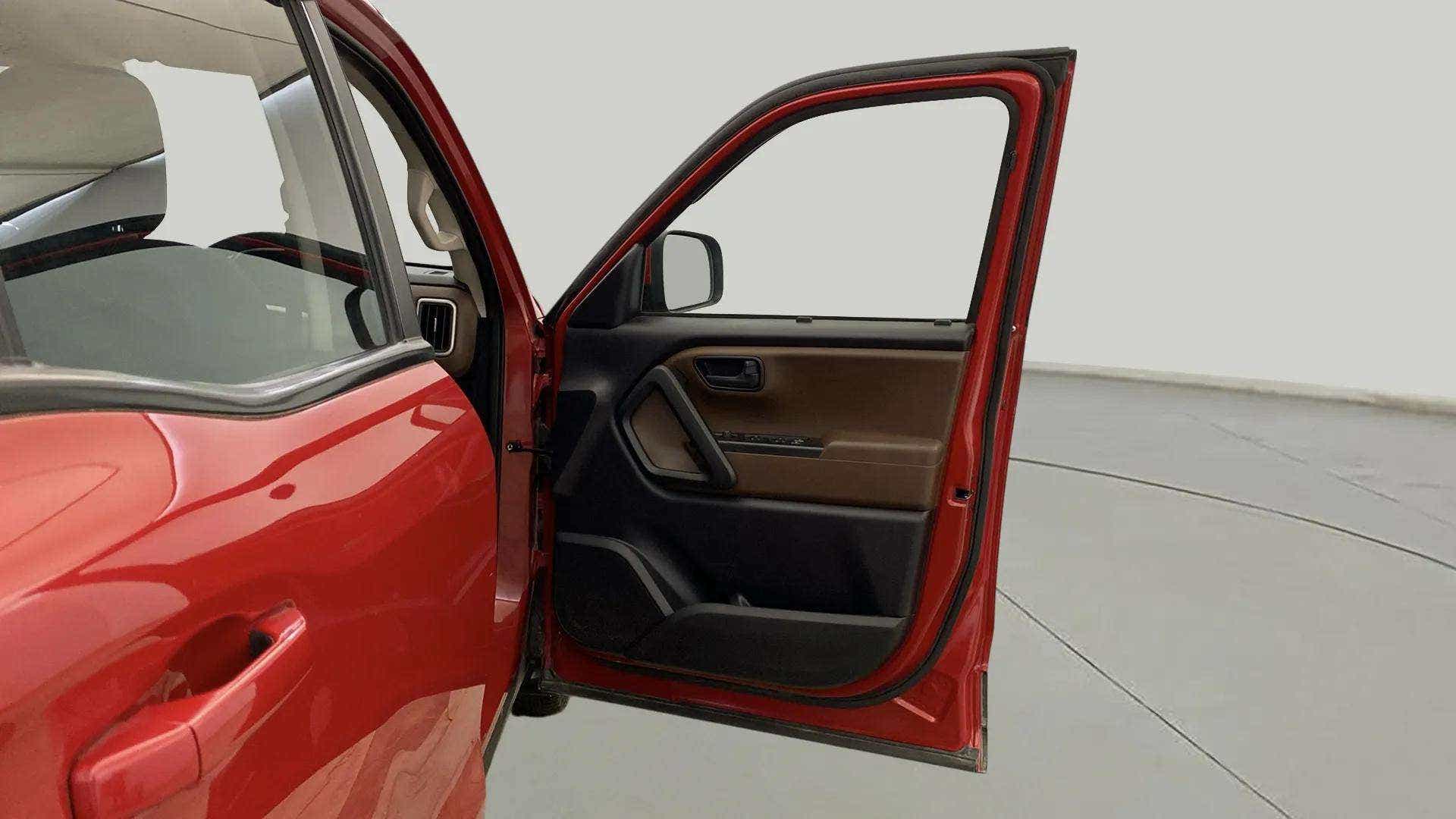 Front door open view of a Mahindra Scorpio-N