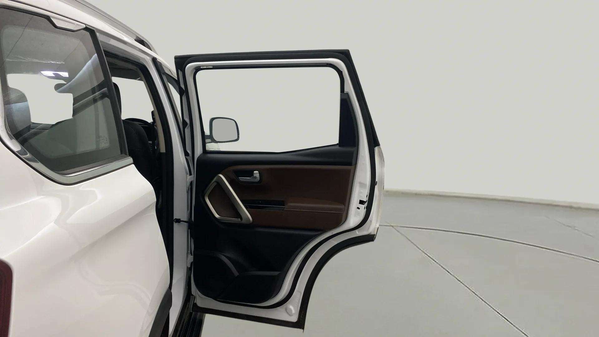 Rear door open view of a Mahindra Scorpio-N