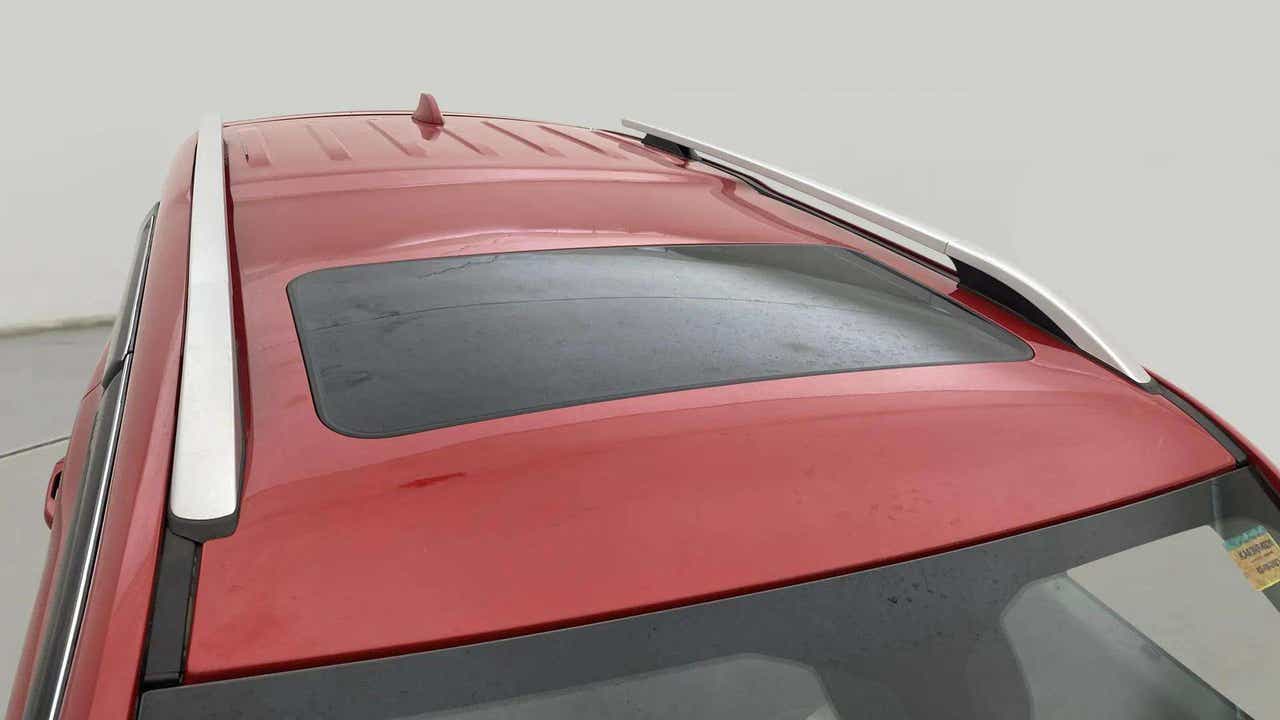 Sunroof and roof rails view of a Mahindra Scorpio-N