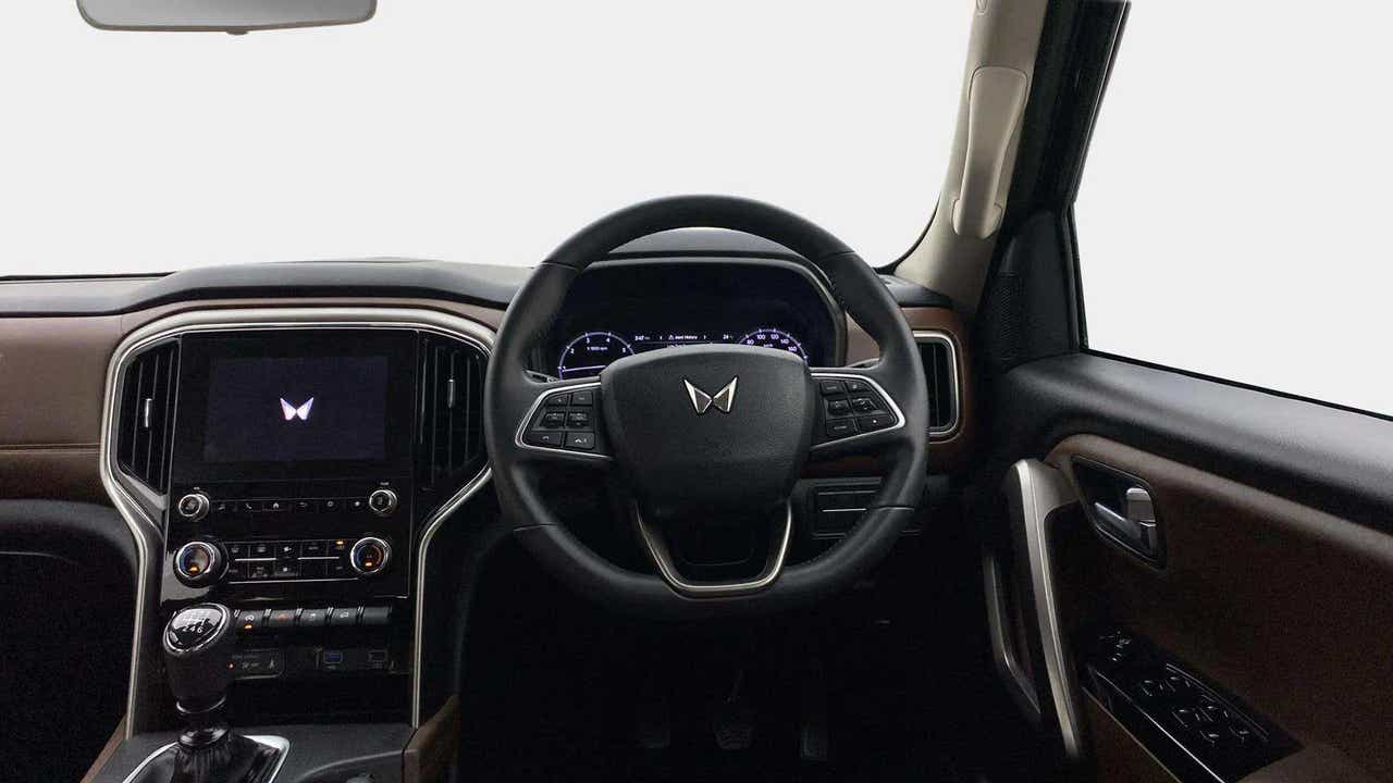 Interior dashboard view of a Mahindra Scorpio-N