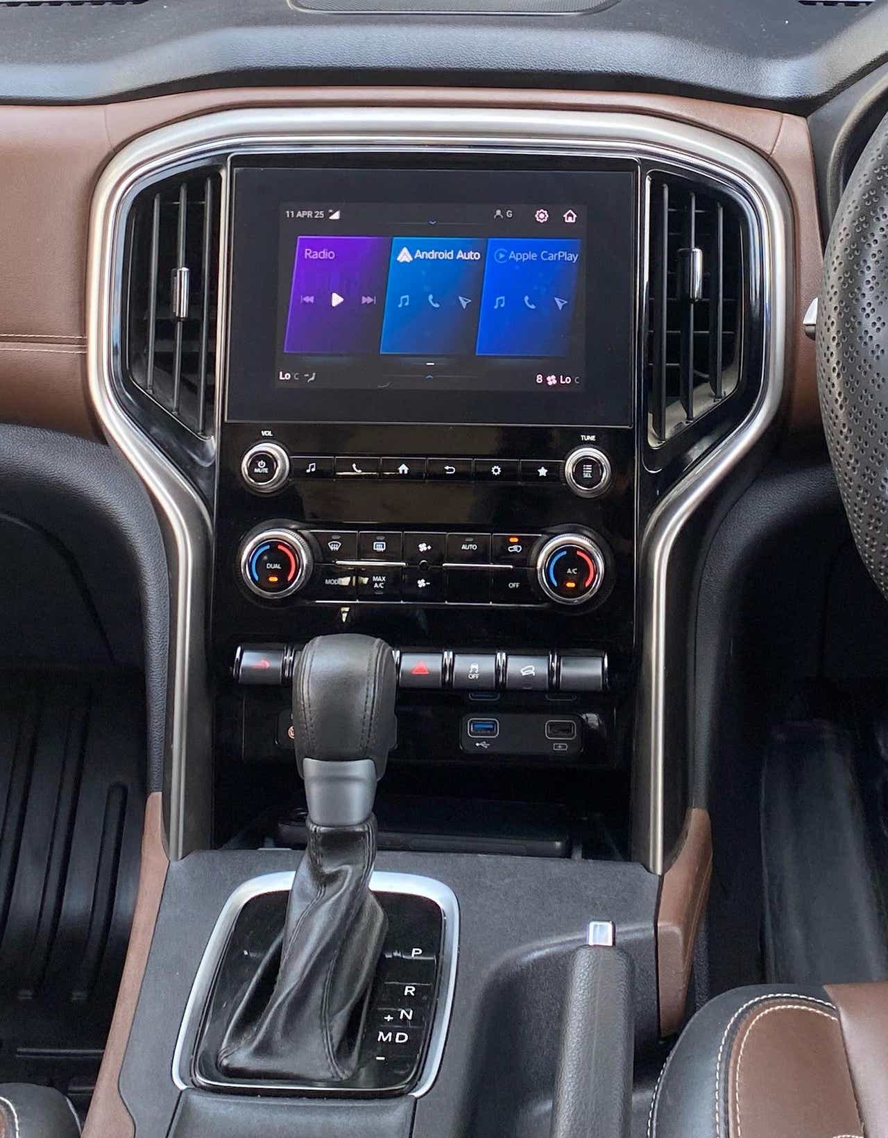 Interior dashboard view of a Mahindra Scorpio-N