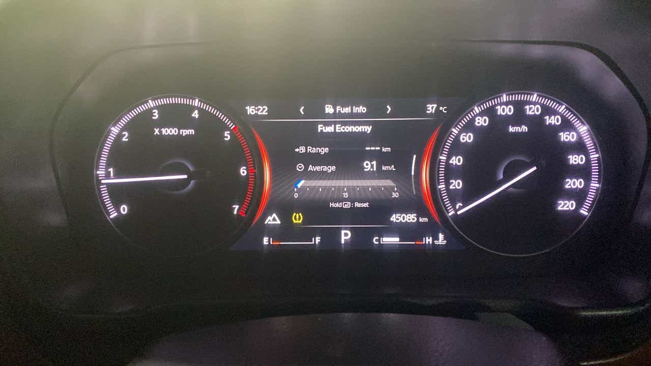 Instrument cluster of a Mahindra Scorpio-N