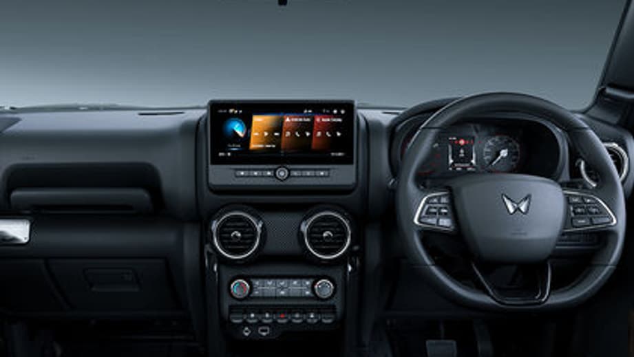 Mahindra Thar OG Dashboard and Touchscreen Infotainment