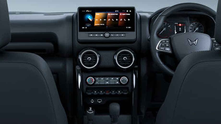 Mahindra Thar OG Dashboard with Touchscreen and Controls