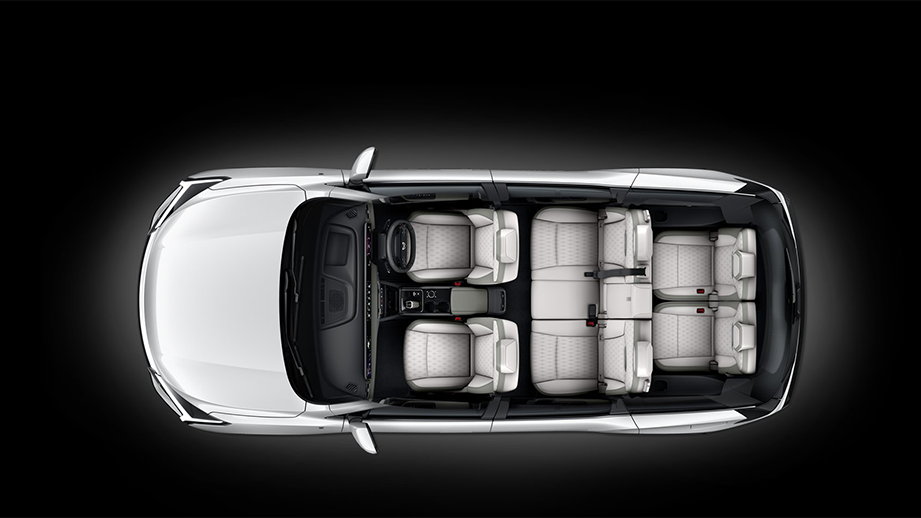 Top view interior layout of a Mahindra XEV 9S