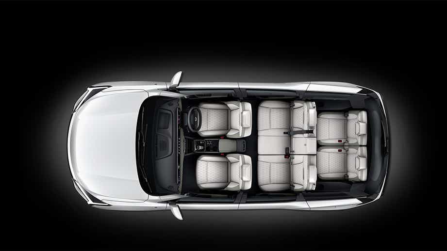 Top view interior layout of a Mahindra XEV 9S
