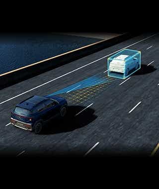 Rear three-quarter of Mahindra XUV 3XO EV