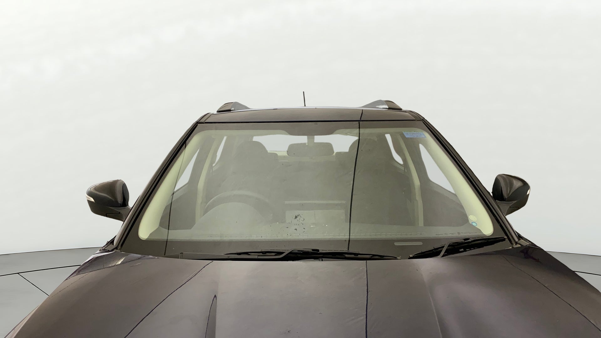 Front windshield view of a Mahindra XUV 3XO