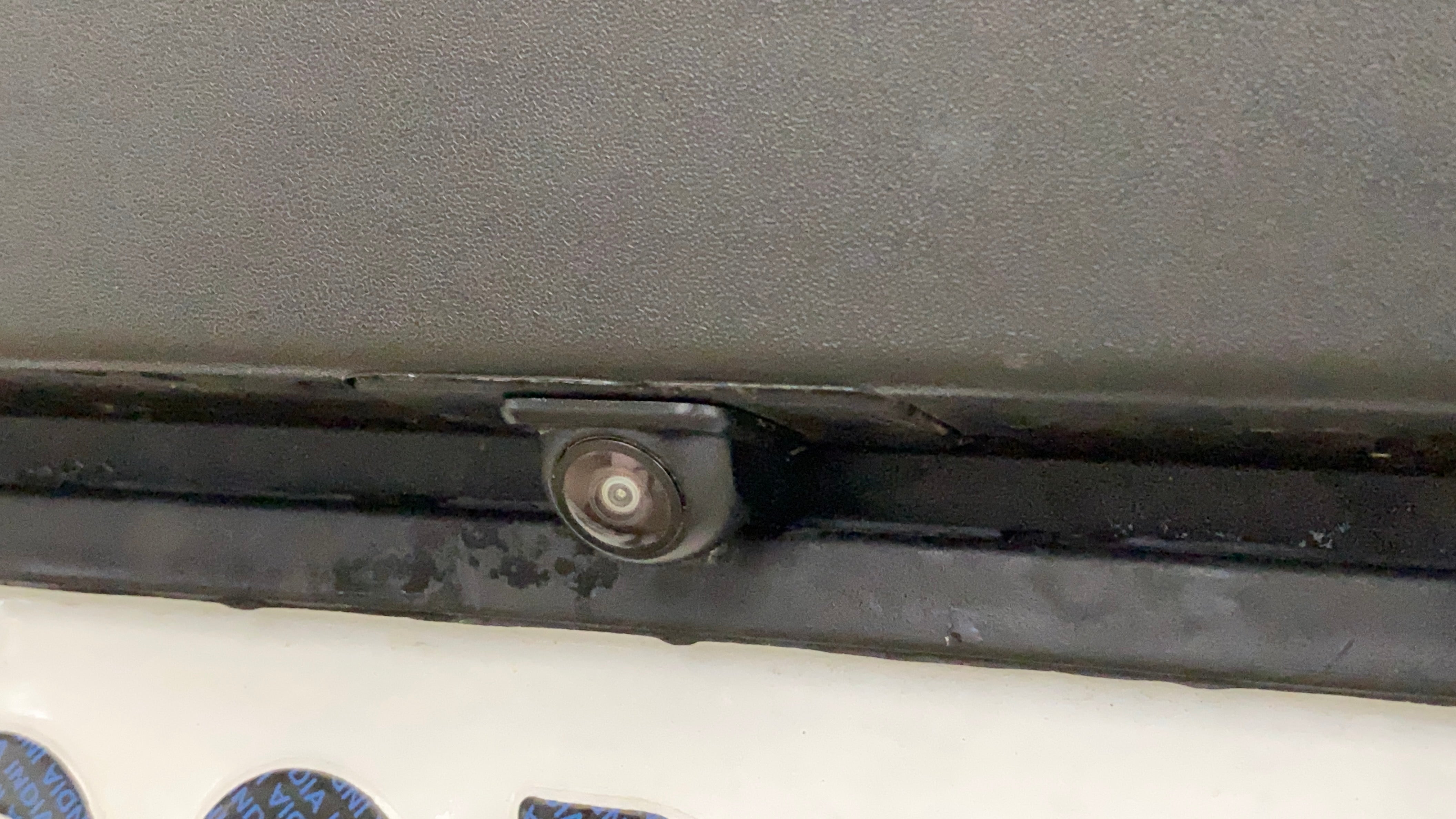 Close-up of a rear camera on a Mahindra XUV 3XO