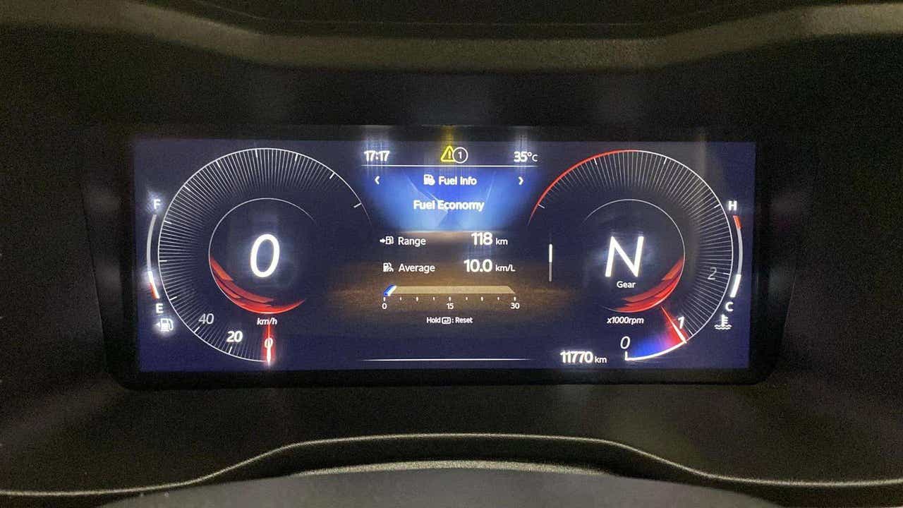Instrument cluster display of a Mahindra XUV 3XO