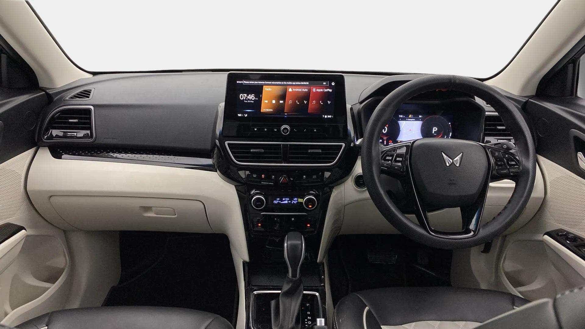 Interior dashboard view of a Mahindra XUV 3XO