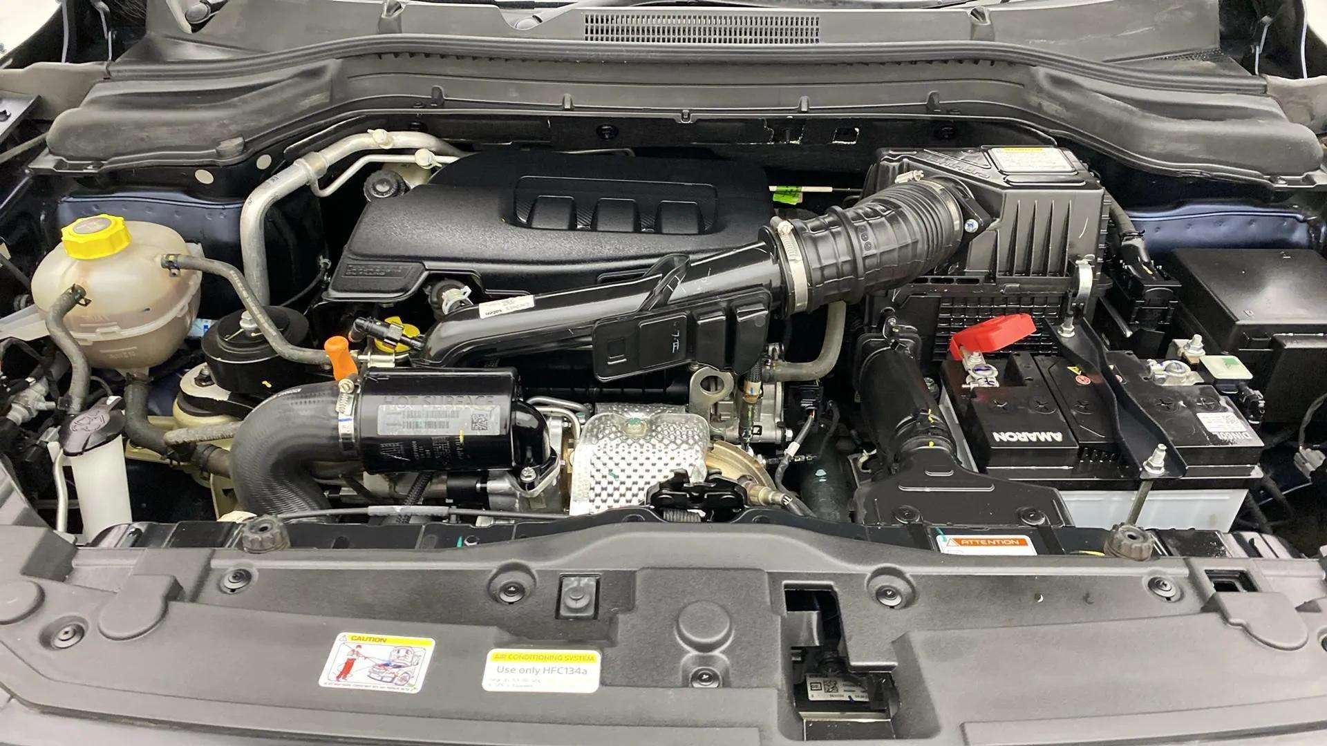 Engine bay of a Mahindra XUV 3XO