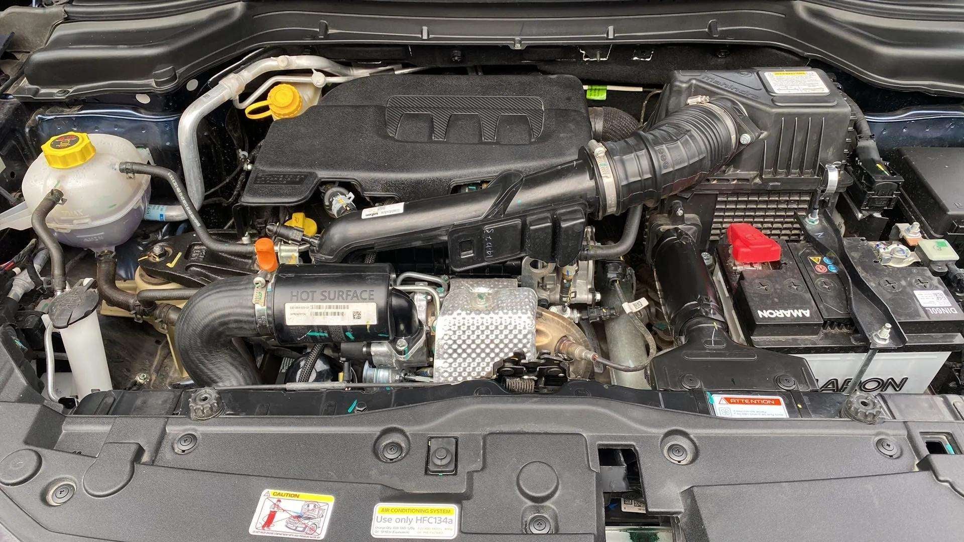 Engine bay of a Mahindra XUV 3XO