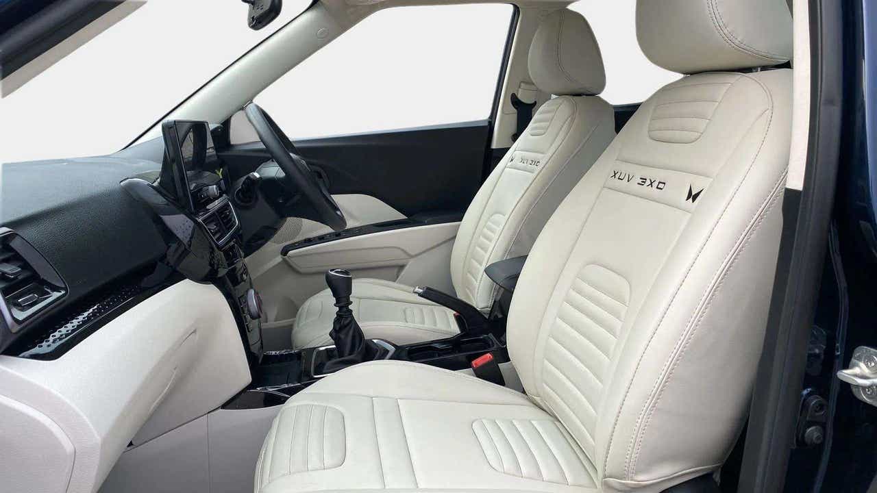 Front seats and dashboard view of a Mahindra XUV 3XO