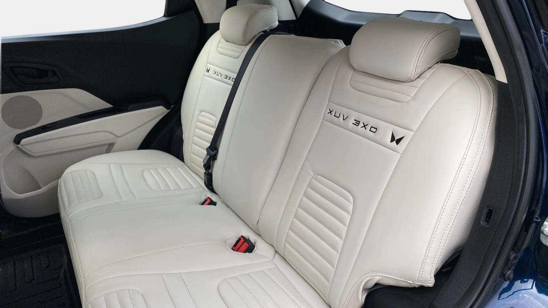 Rear seat view of a Mahindra XUV 3XO