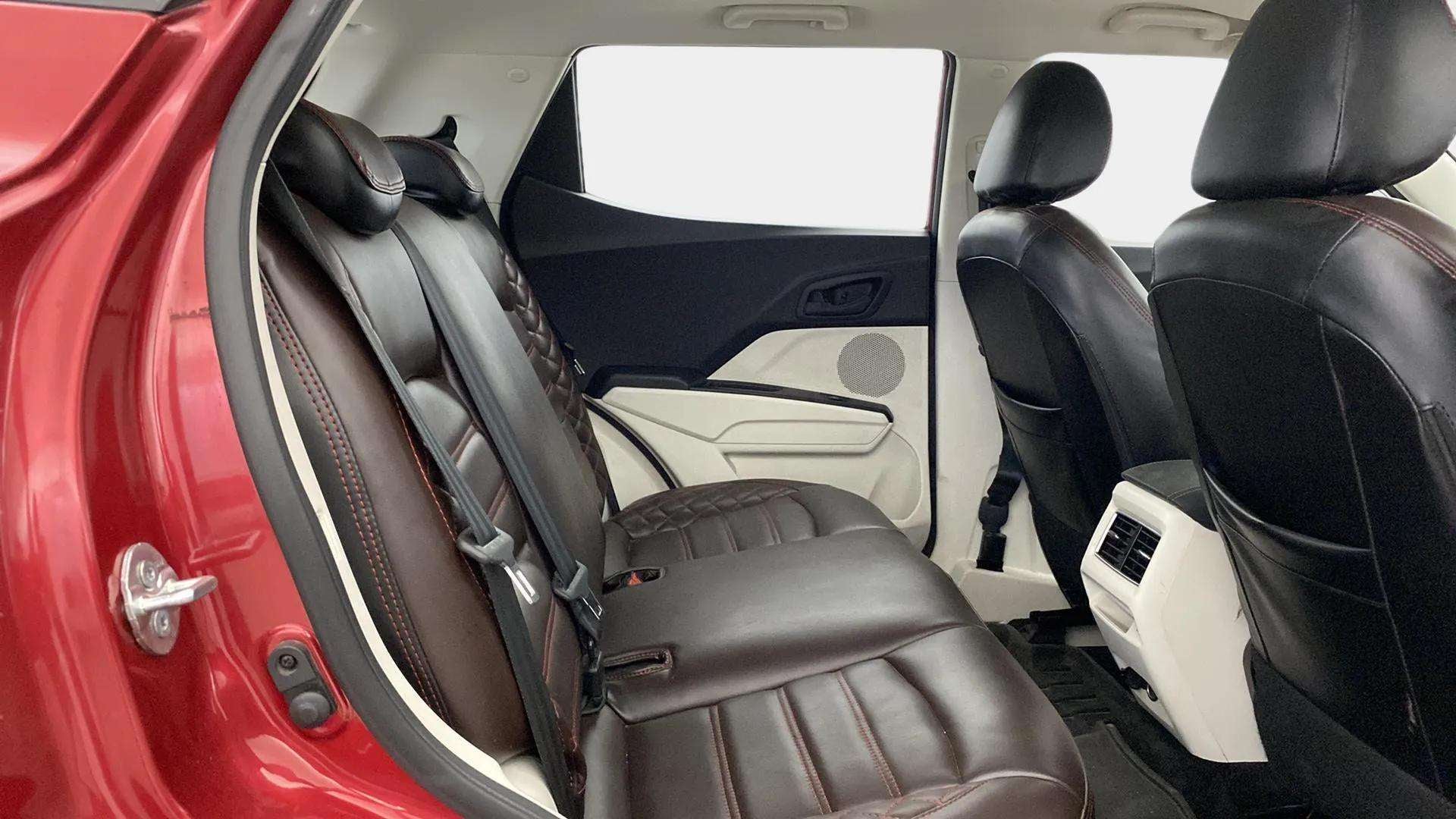 Rear seat interior view of a Mahindra XUV 3XO