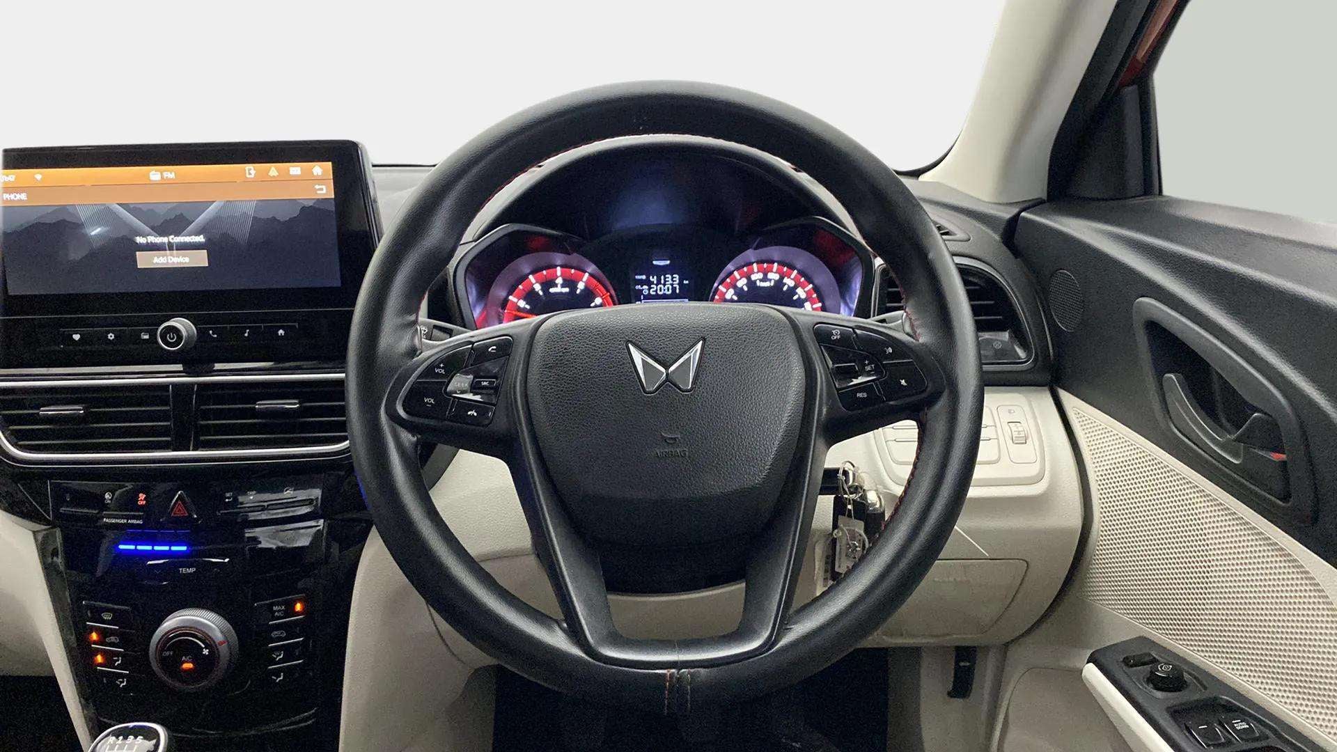 Interior dashboard view of a Mahindra XUV 3XO