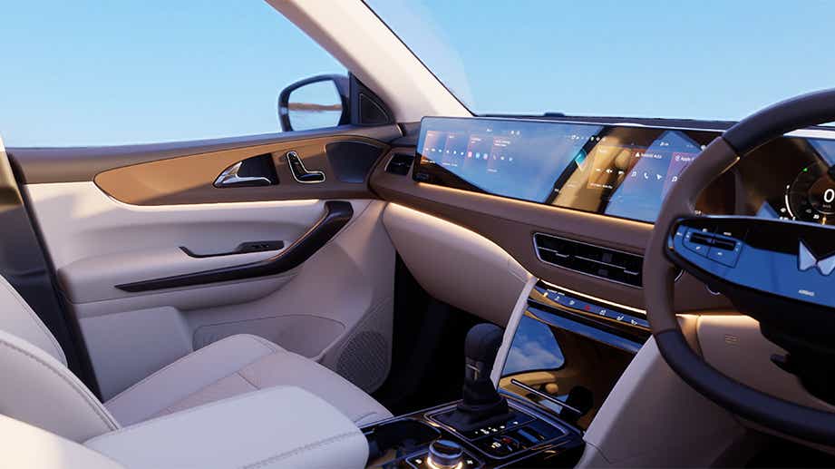 Interior dashboard of Mahindra XUV 7XO