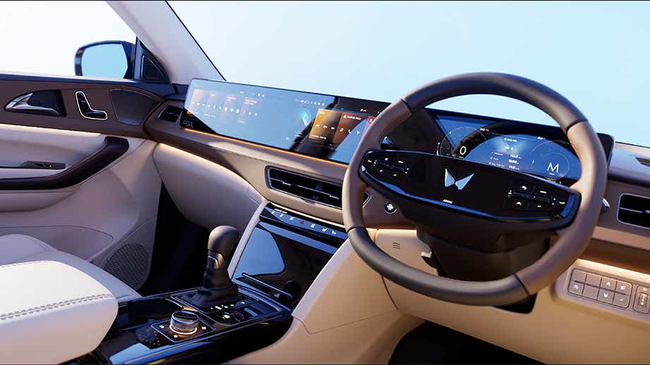 Interior dashboard of Mahindra XUV 7XO