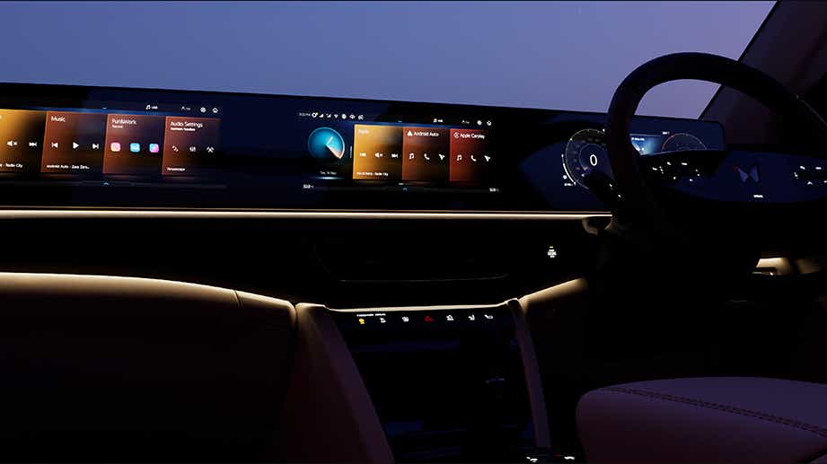 Interior dashboard of Mahindra XUV 7XO