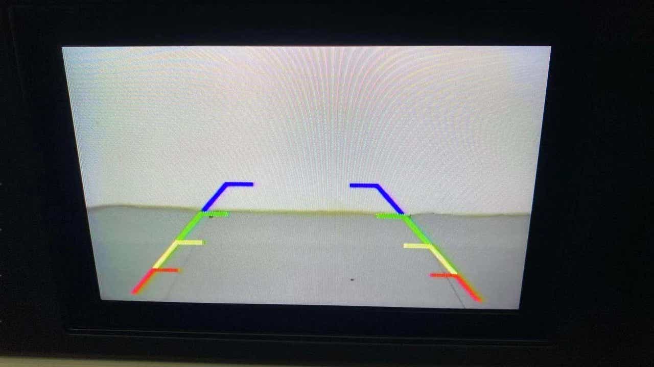 Reverse camera display of a Mahindra XUV700