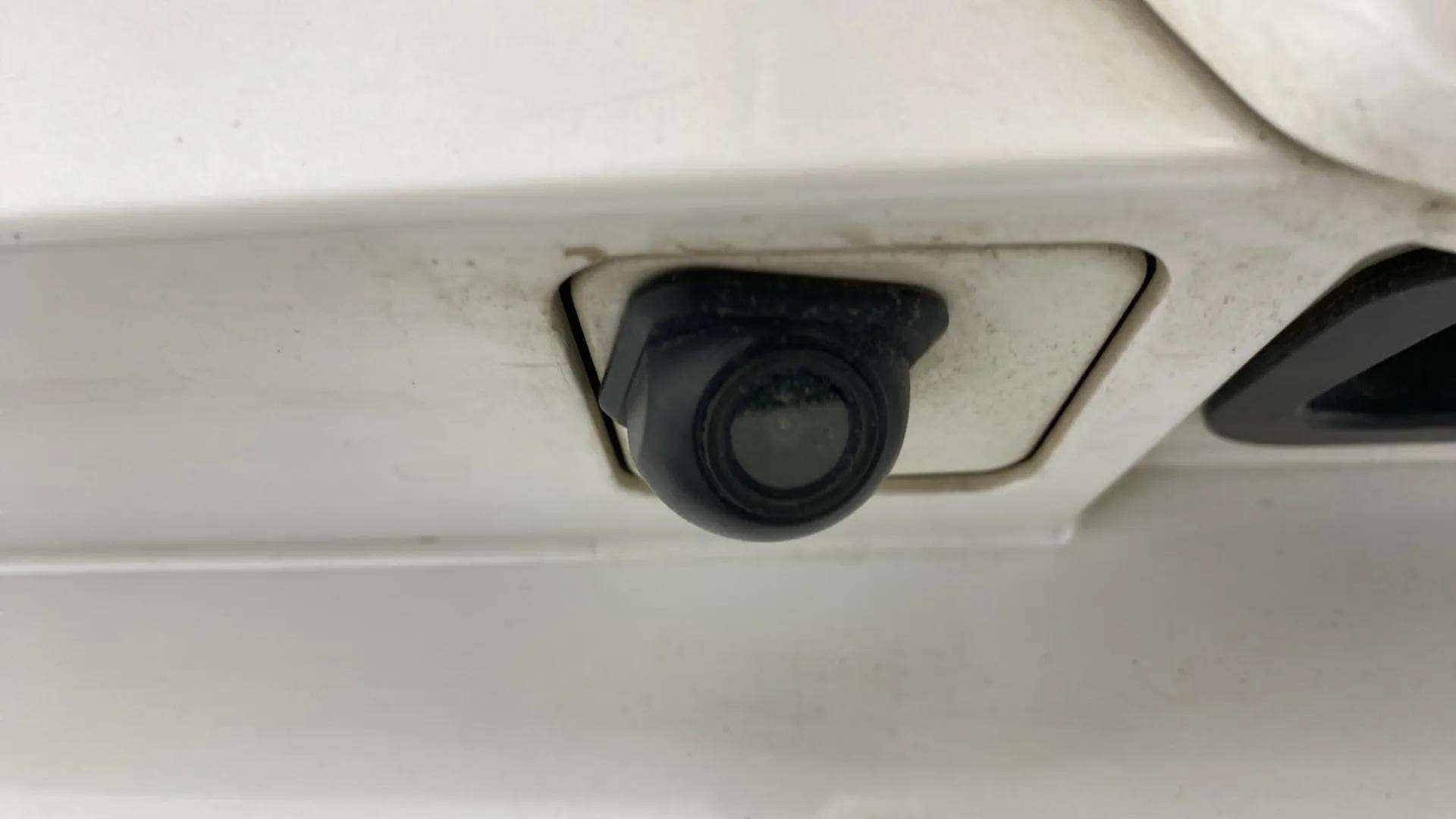 Close-up of a rear parking camera of a Mahindra XUV700
