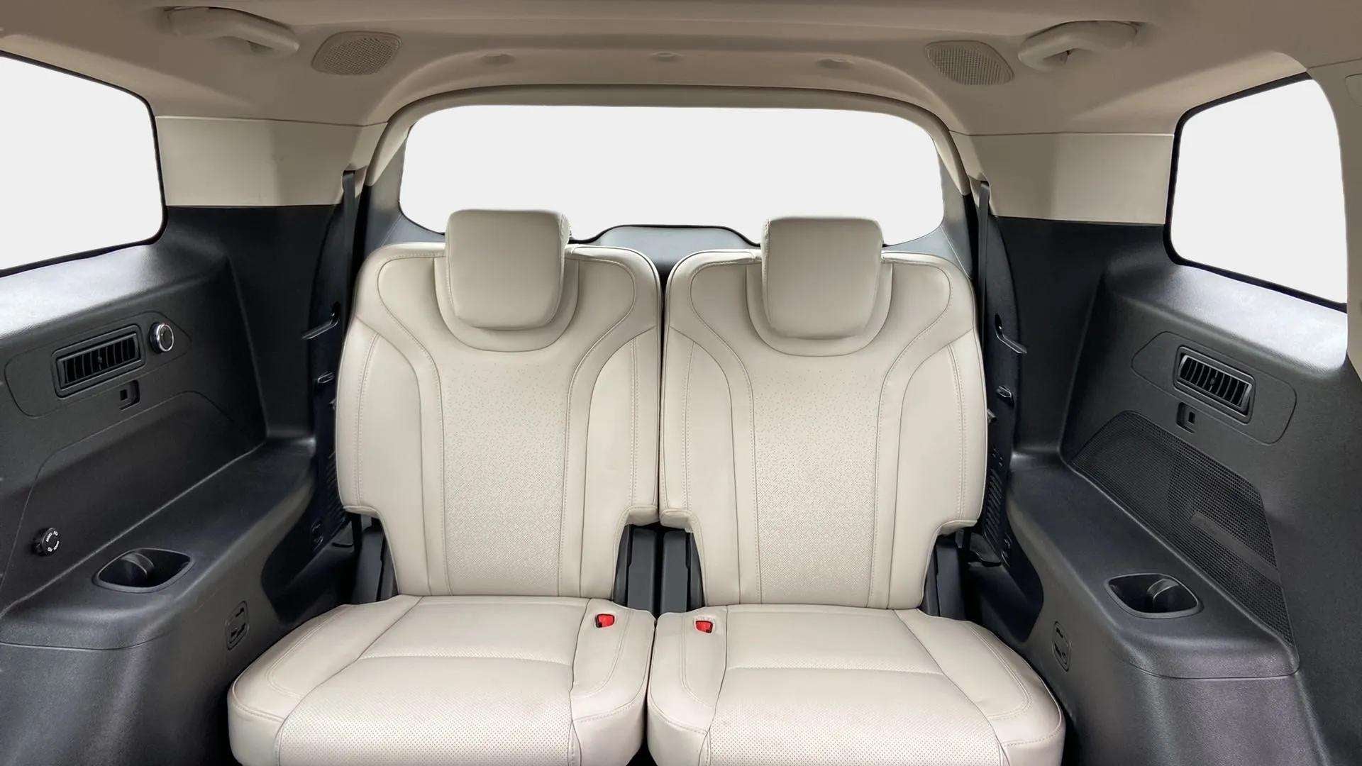 Rear seat view of a Mahindra XUV700