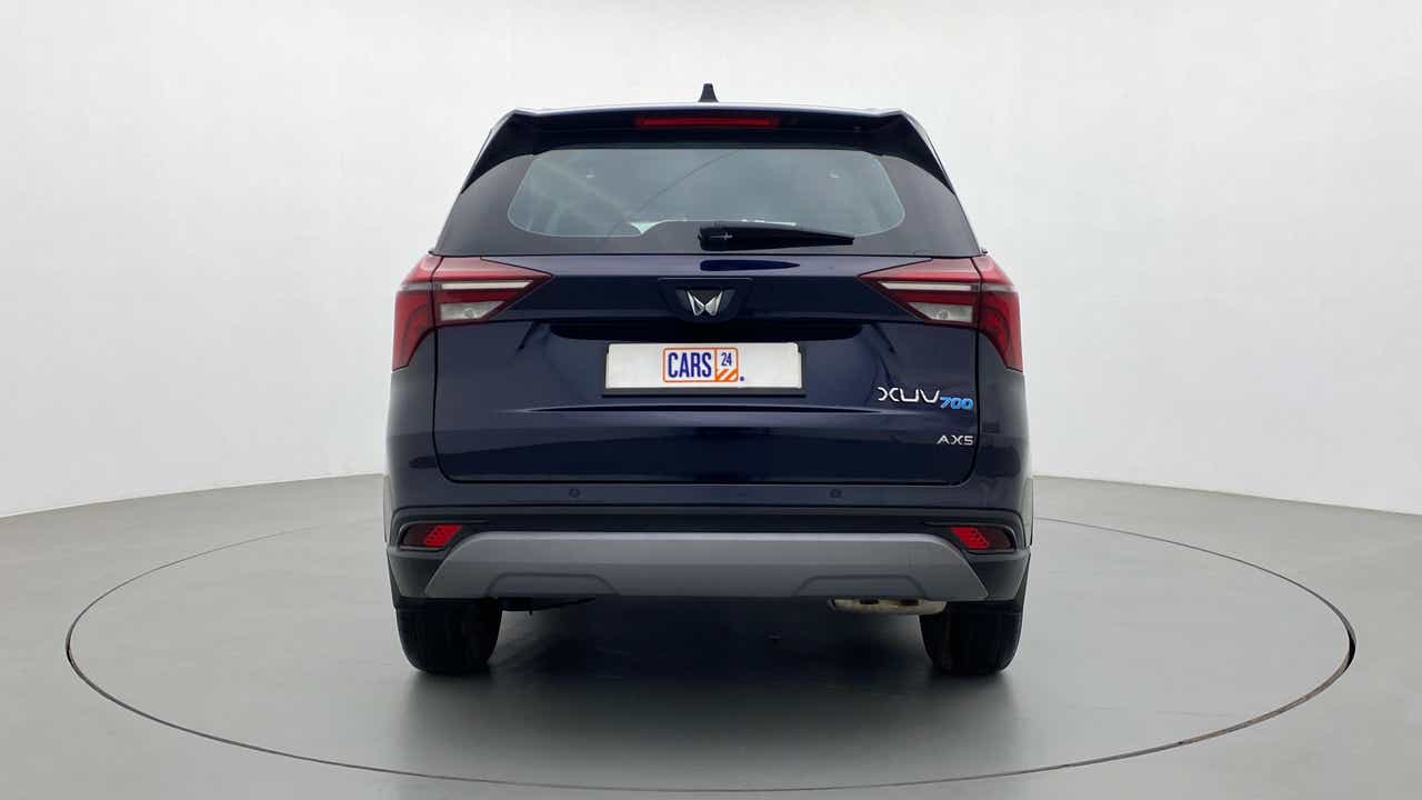 Rear view of a Mahindra XUV700 AX5