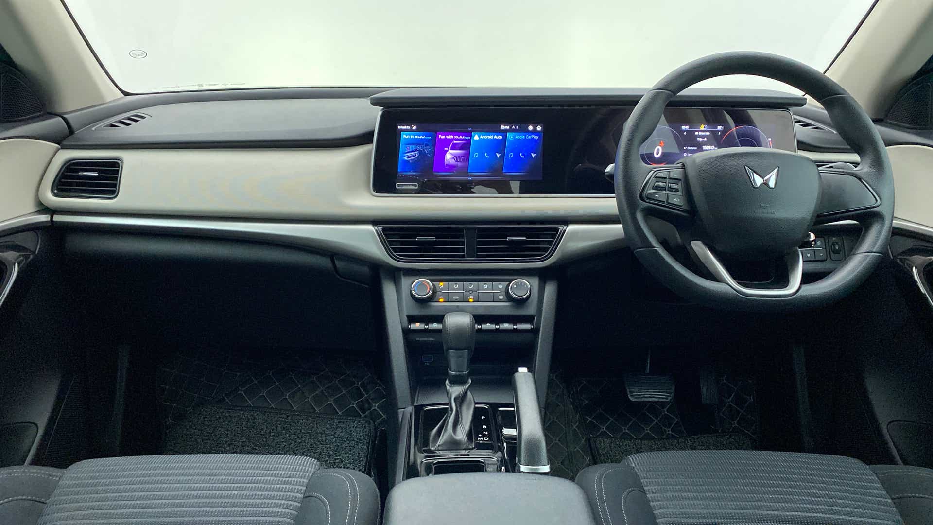 Interior dashboard view of a Mahindra XUV700