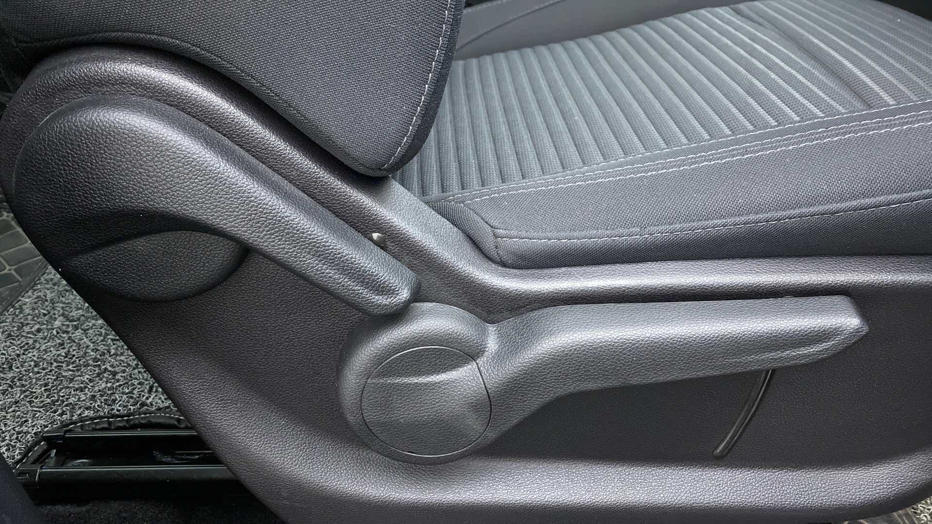 Side view of car seat adjuster in a Mahindra XUV700