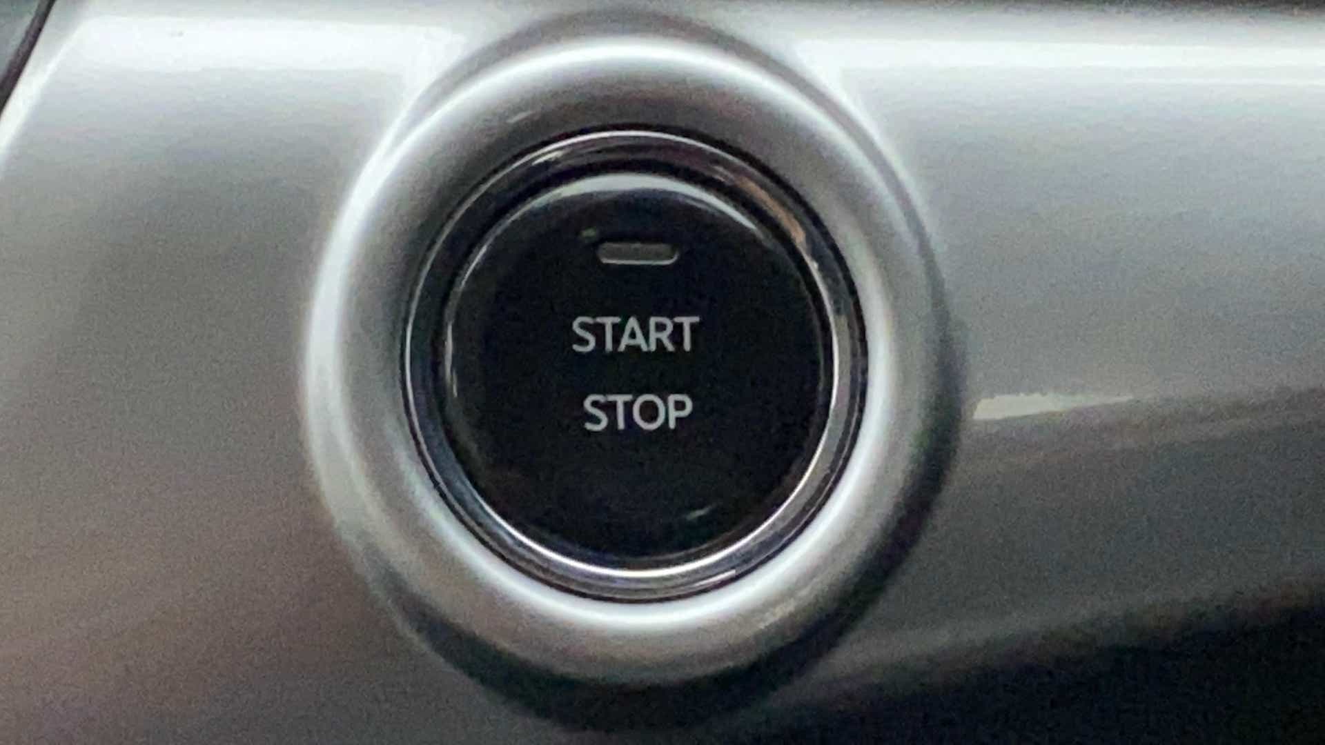 Engine start stop button of a Mahindra XUV700