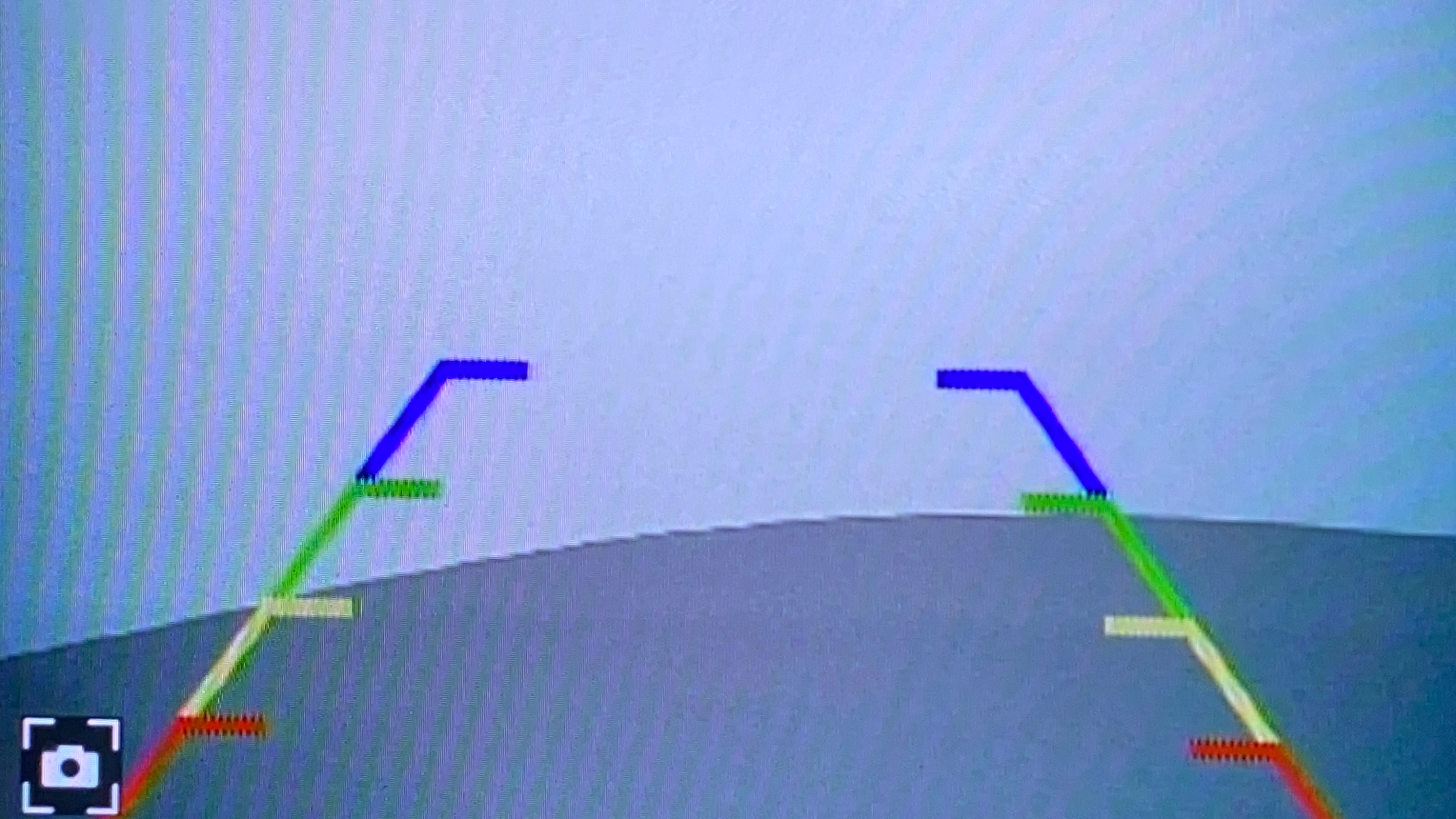 Reverse camera display of a Mahindra XUV700