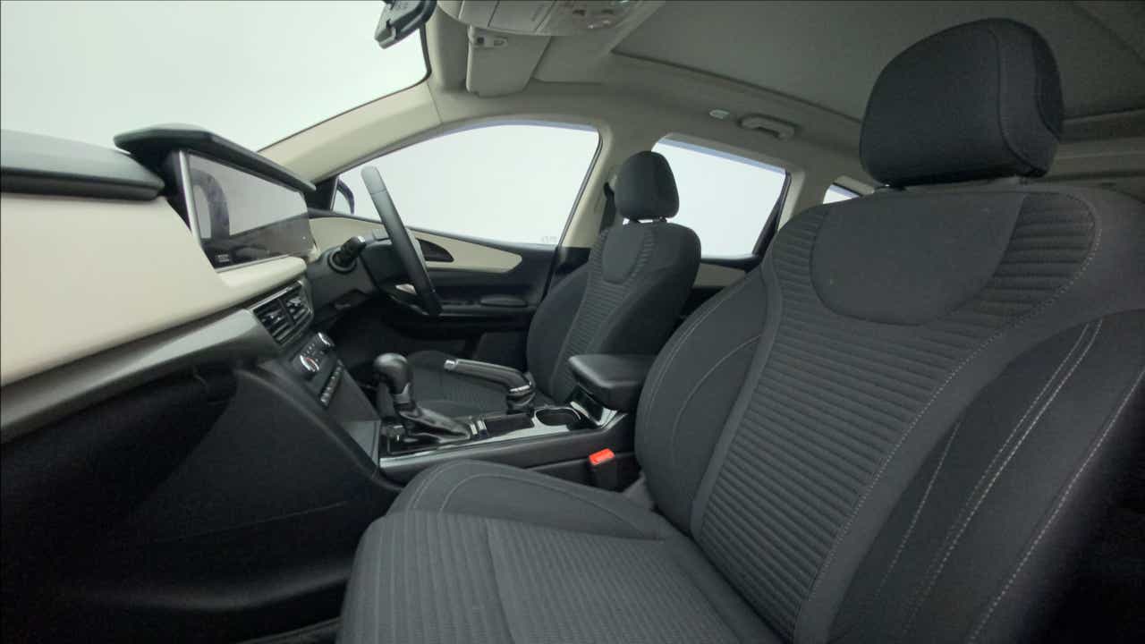 Front seats and dashboard of a Mahindra XUV700
