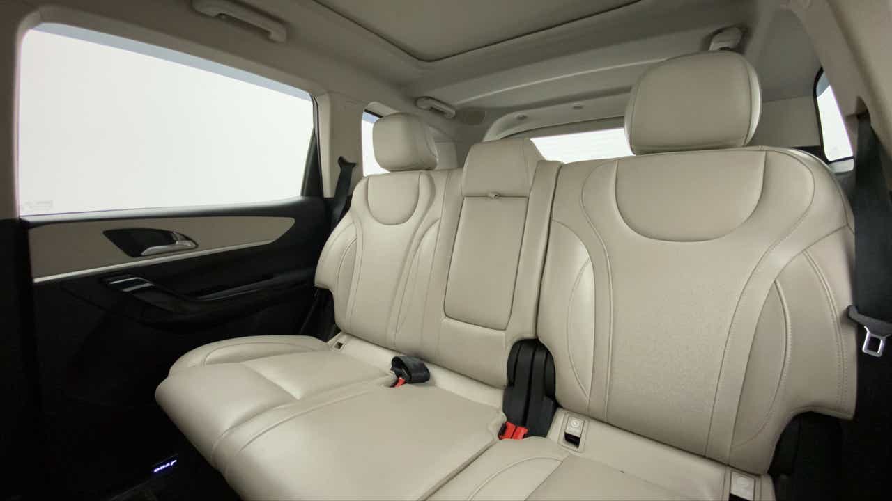 Rear seat view of a Mahindra XUV700
