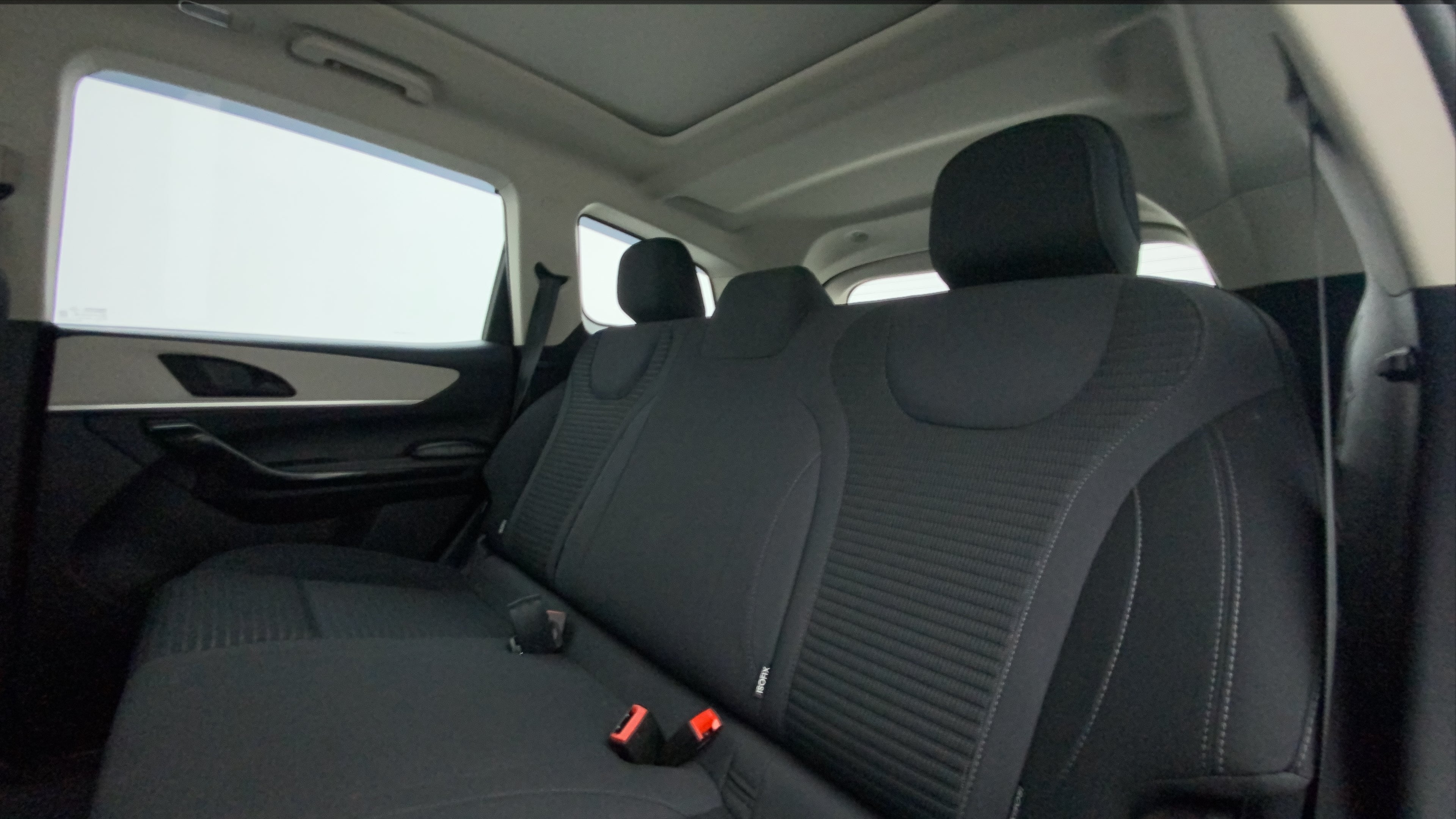 Rear seat view of a Mahindra XUV700