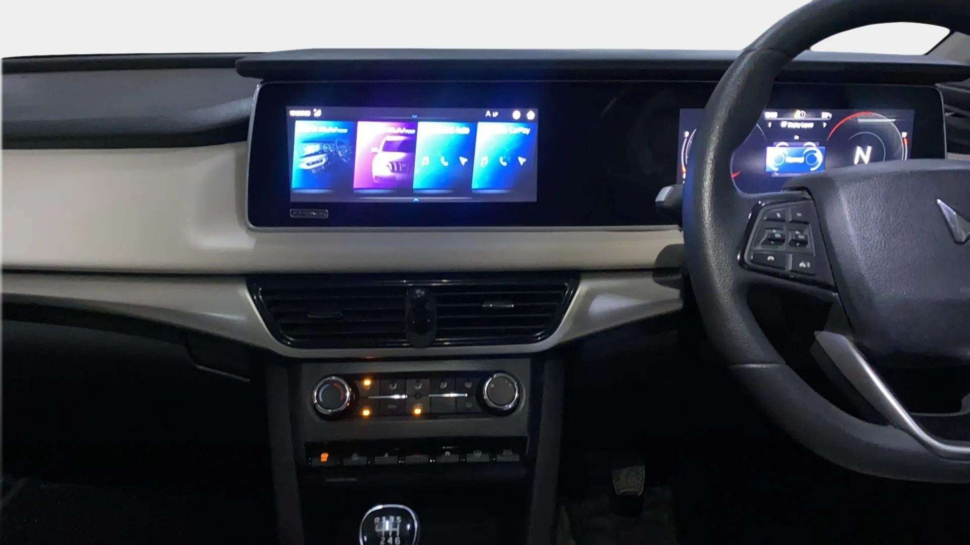 Dashboard view of a Mahindra XUV700