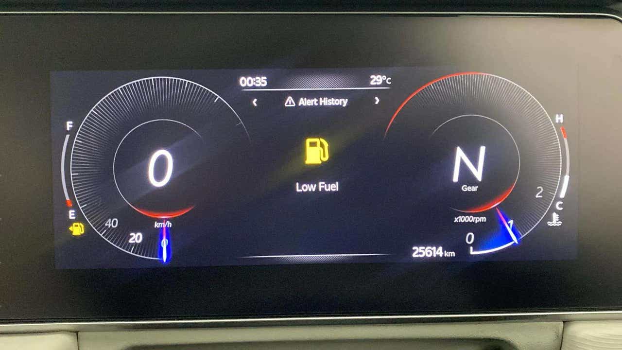 Instrument cluster display of a Mahindra XUV700