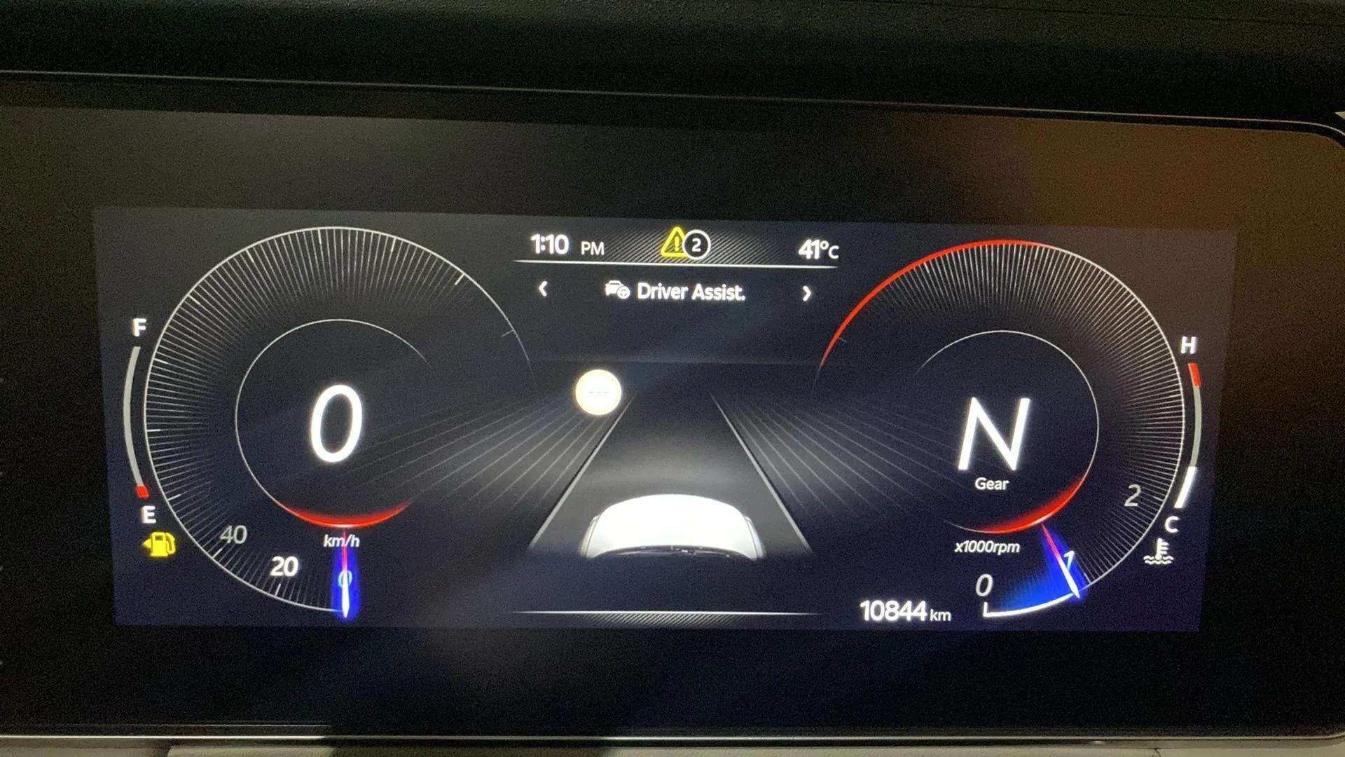 Instrument cluster display of a Mahindra XUV700