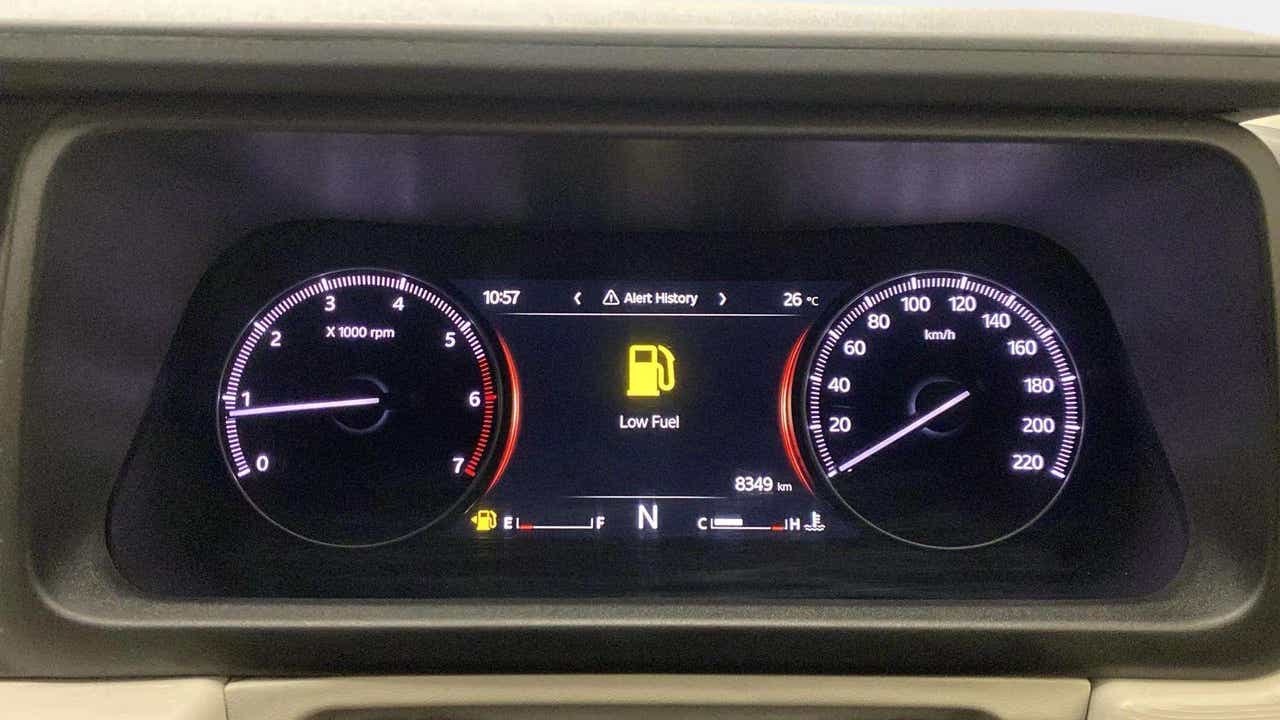 Instrument cluster display of a Mahindra XUV700