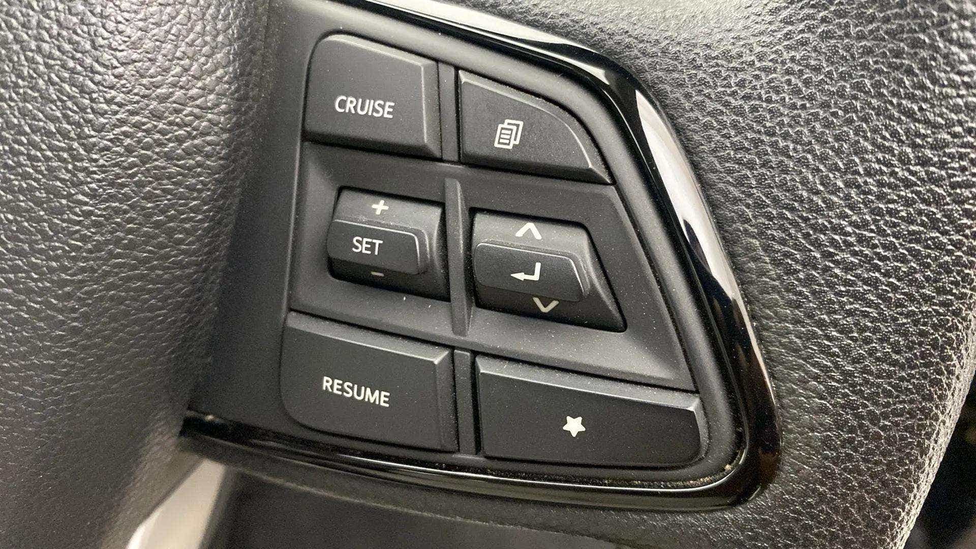 Steering wheel controls of a Mahindra XUV700