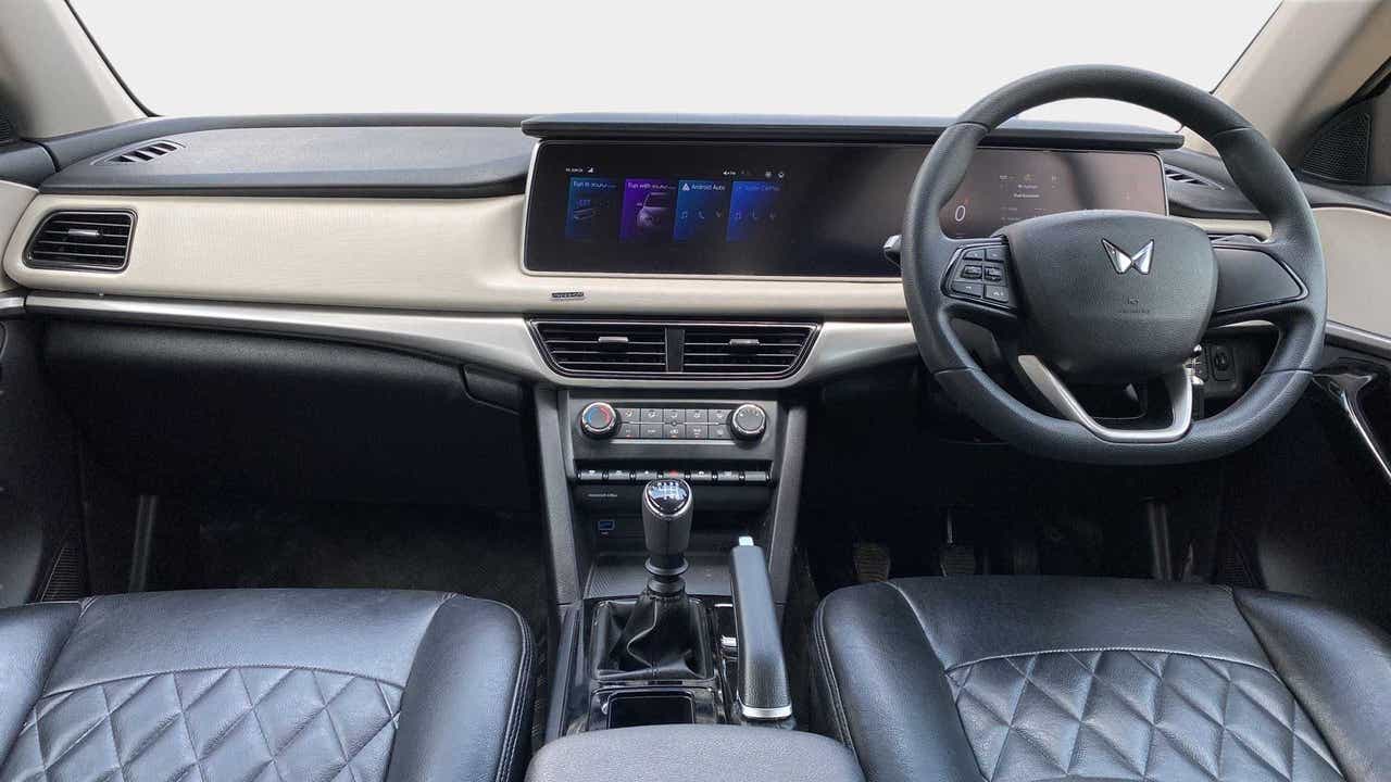Interior dashboard view of a Mahindra XUV700