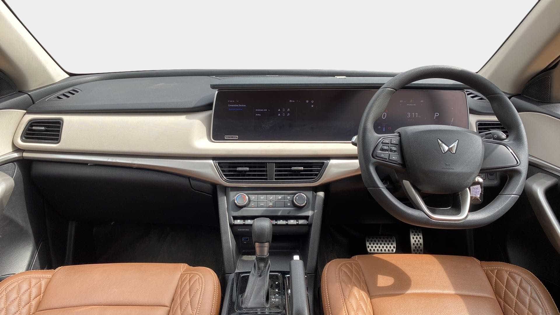 Interior dashboard of a Mahindra XUV700