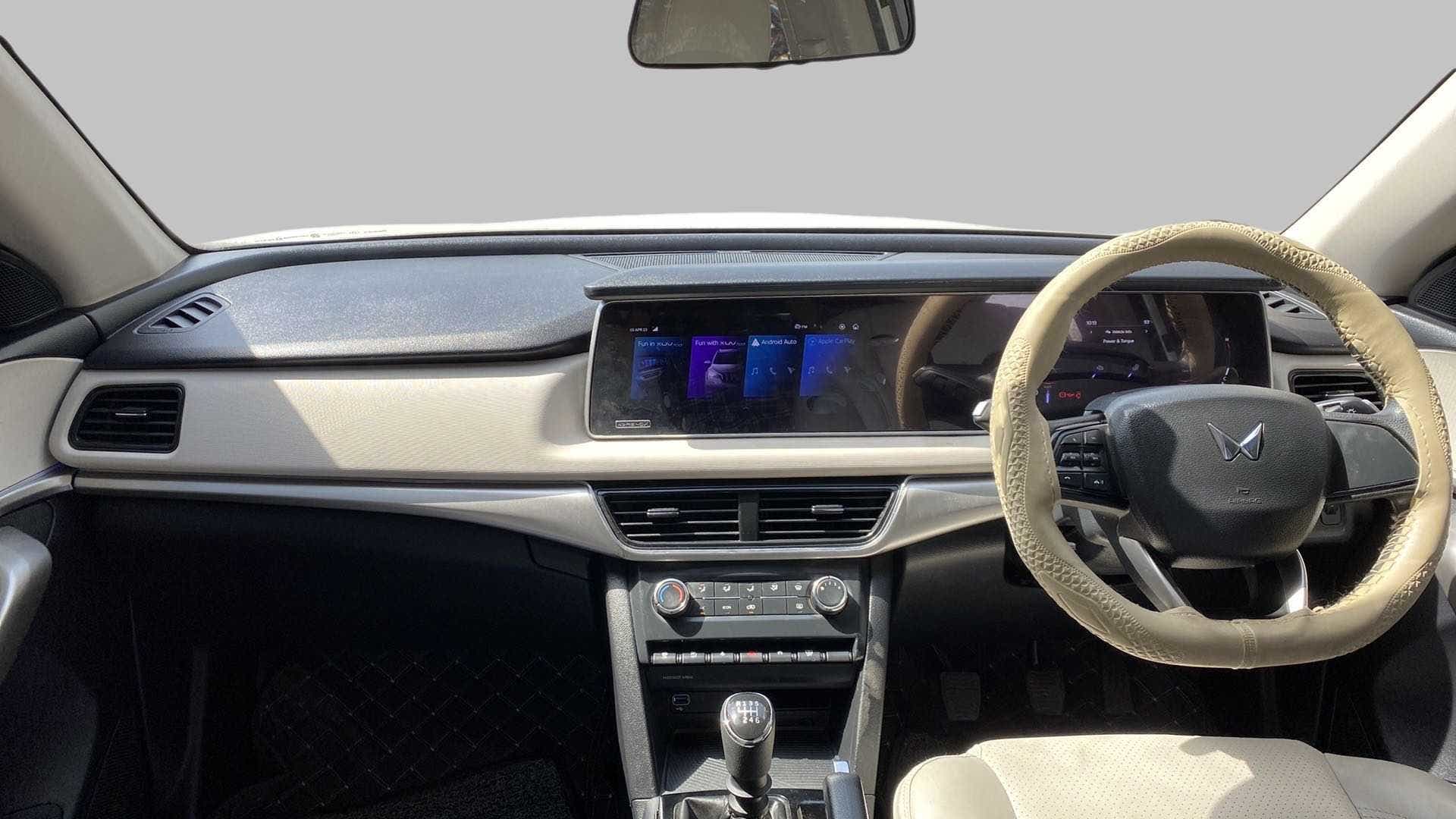 Interior dashboard of a Mahindra XUV700