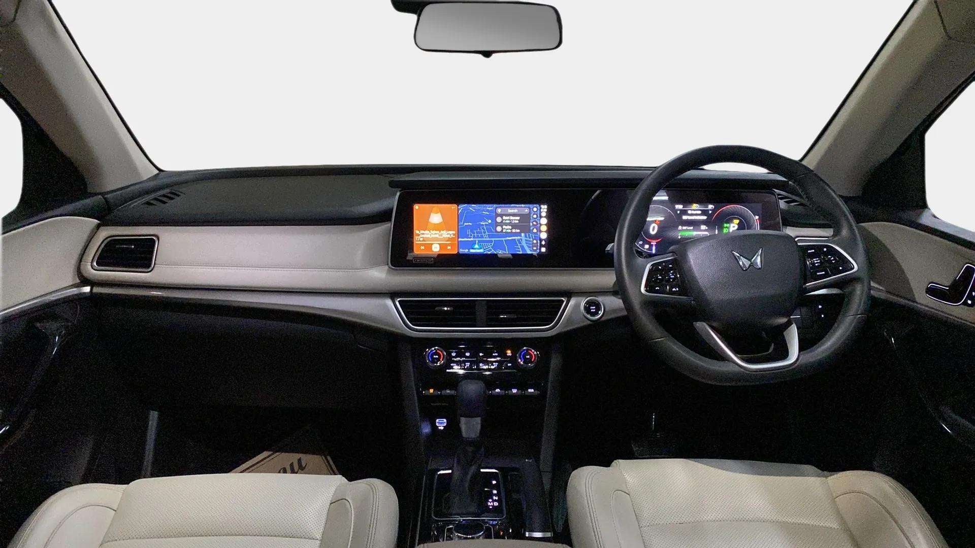 Interior dashboard of a Mahindra XUV700