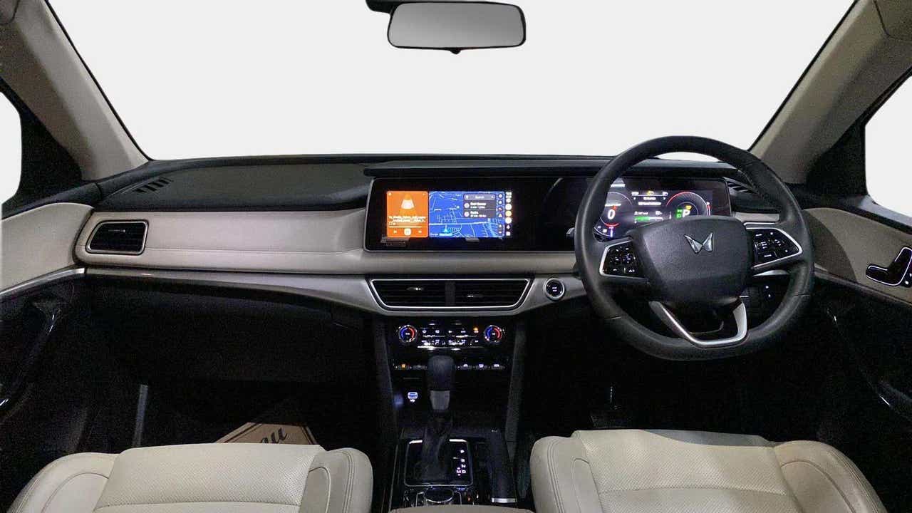 Interior dashboard of a Mahindra XUV700