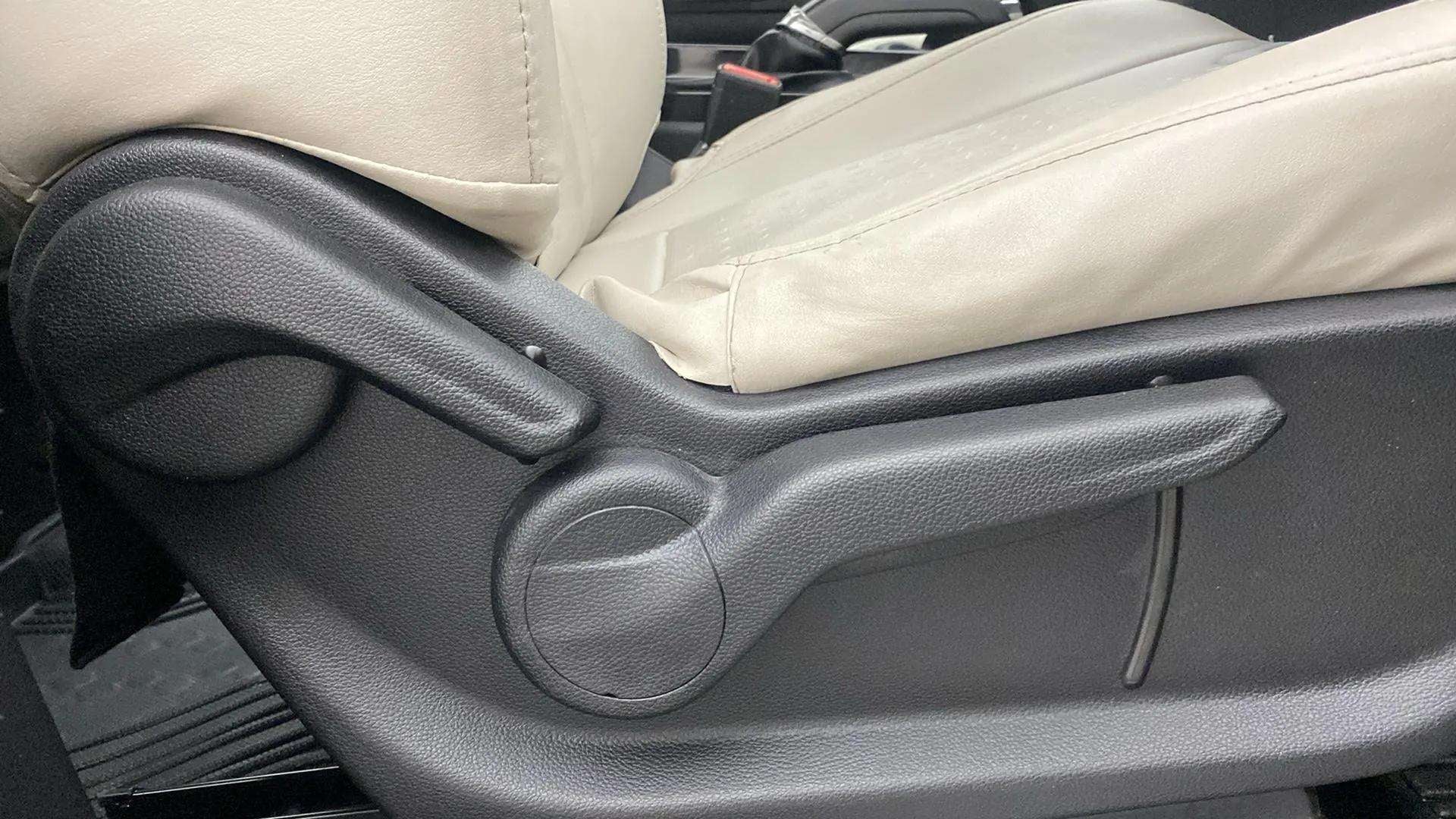 Seat adjustment controls of a Mahindra XUV700